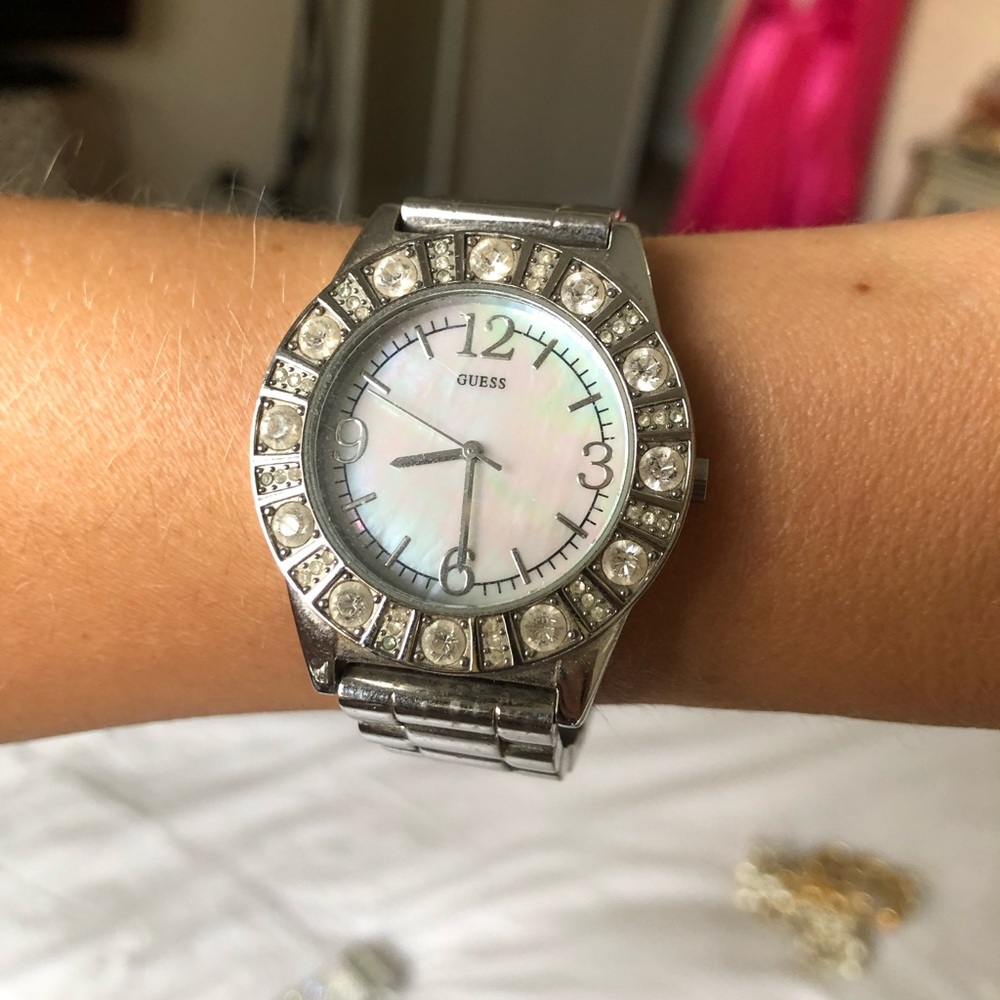 Silver GUESS watch